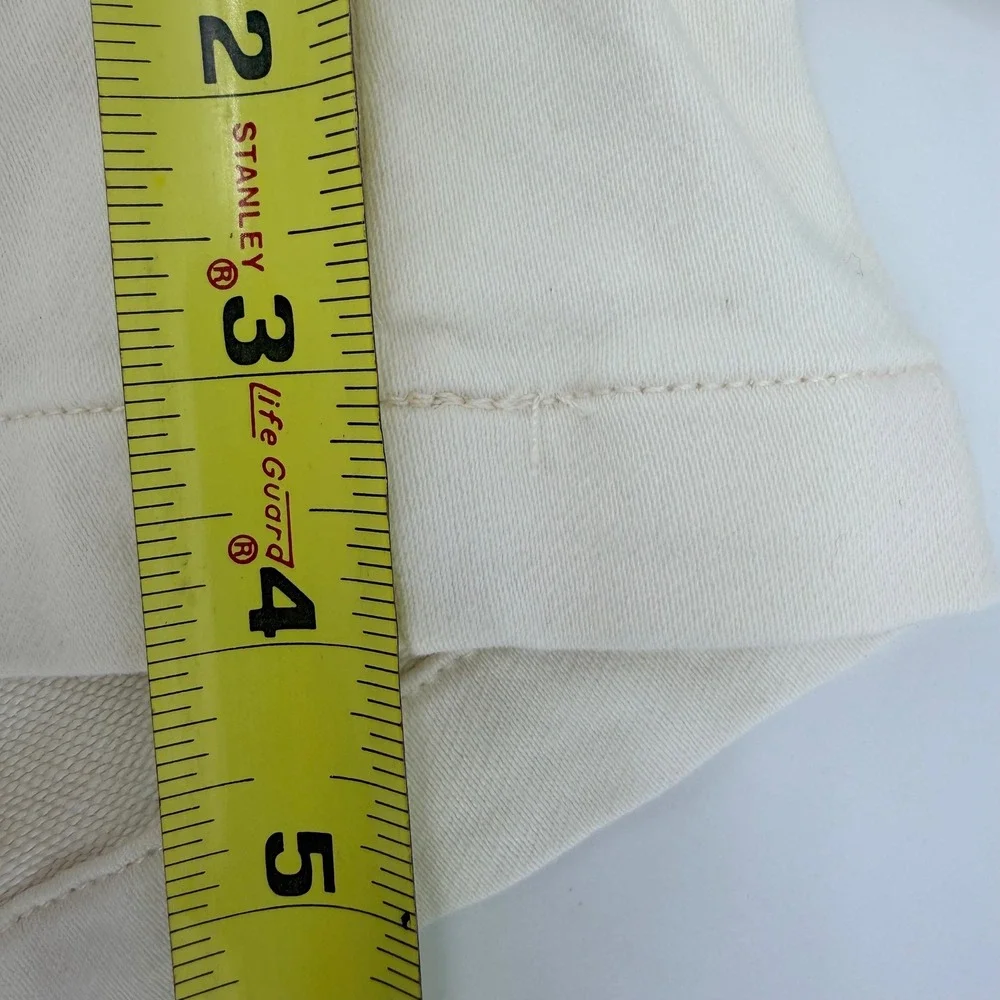 Faherty Shorts Women 28 Cream High Rise Utility Patch Pocket Stretch Twill Short